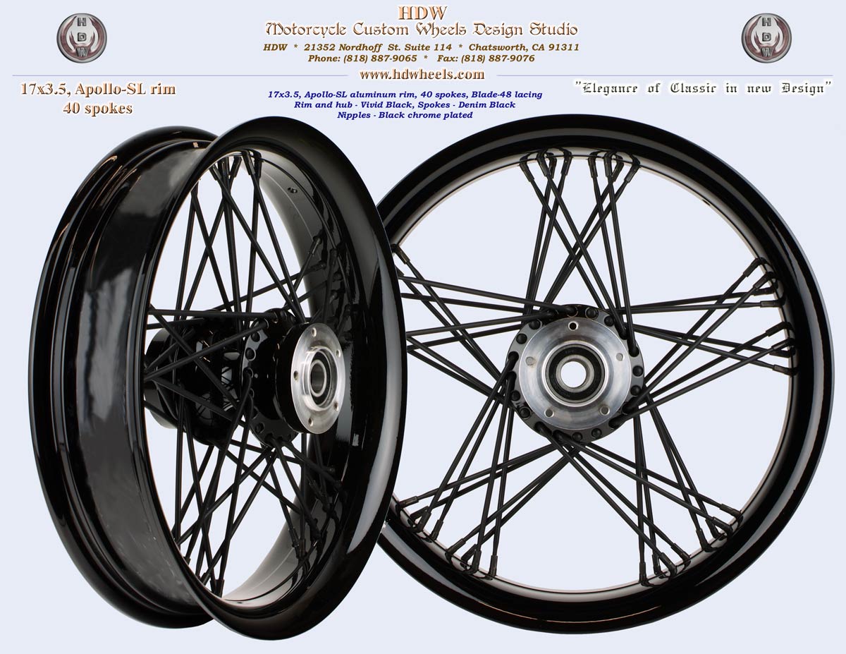 17 Spoked Motorcycle Wheels / BellissiMoto Kineo Spoked Aluminum